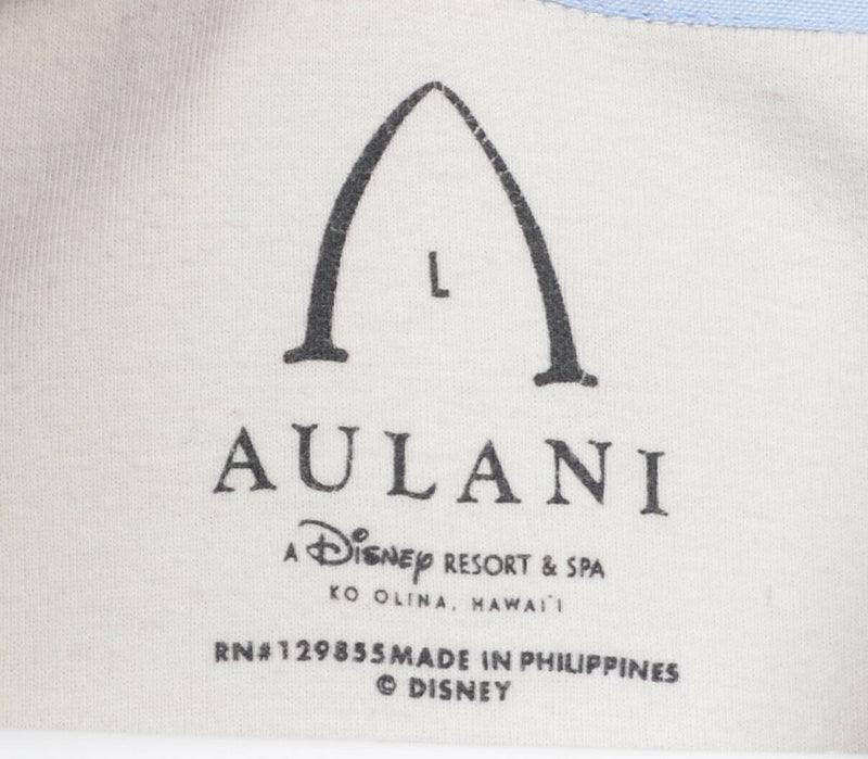 Disney Aulani Men's Sz Large Mickey Mouse Surf Hawaii Gray Polo Shirt