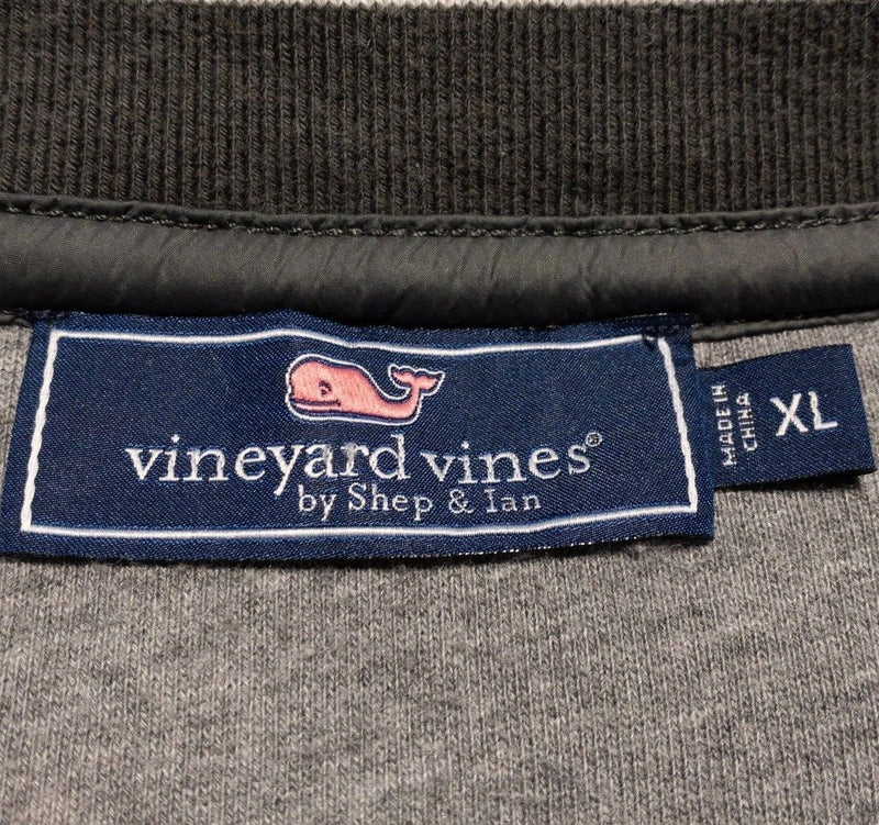 Vineyard Vines Sweatshirt Men's XL 1/4 Zip Quilted Shep Shirt Gray Performance