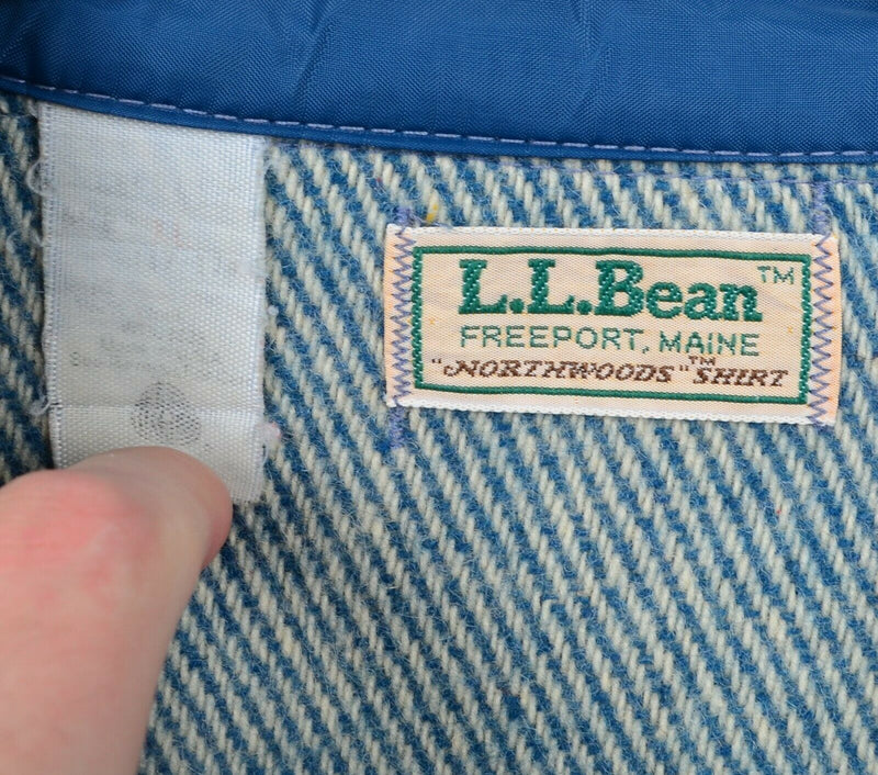 L.L. Bean Men's XL Northwoods Shirt Wool Blend Button-Front Flannel Shirt