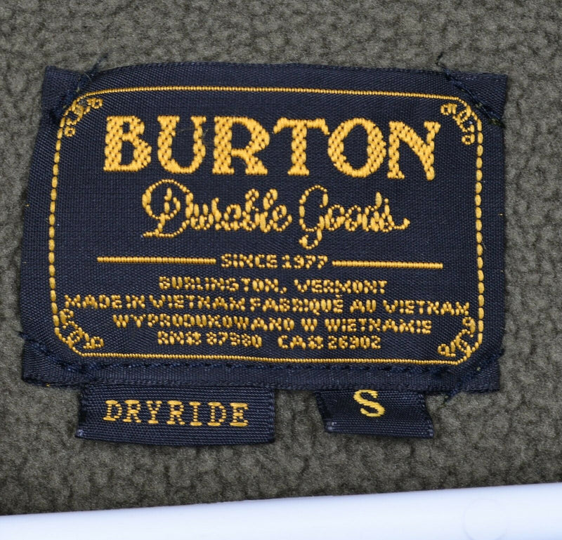 Burton DryRide Men's Small Hearth Pullover Camouflage Fleece Snap-T Jacket