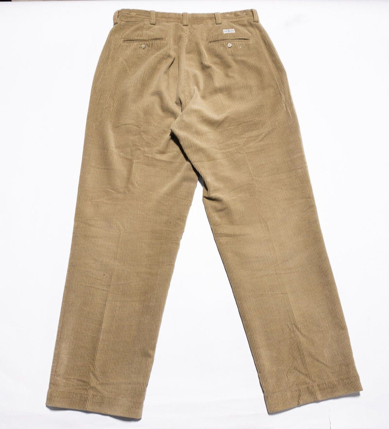 Polo Ralph Lauren Corduroy Pants Men's 36x32 Vintage 90s Philip Beige Tan Preppy