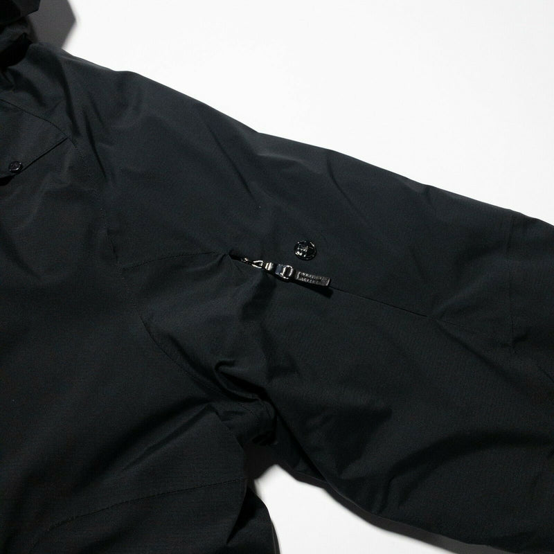 RLX Ralph Lauren Down Fill Solid Black Insulated Hooded Parka Jacket Men's XL