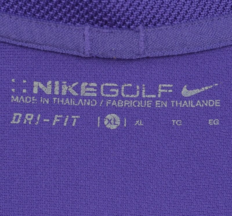 Disney Nike Golf Men's XL Mickey Mouse Purple Wicking Golf Dri-Fit Polo Shirt