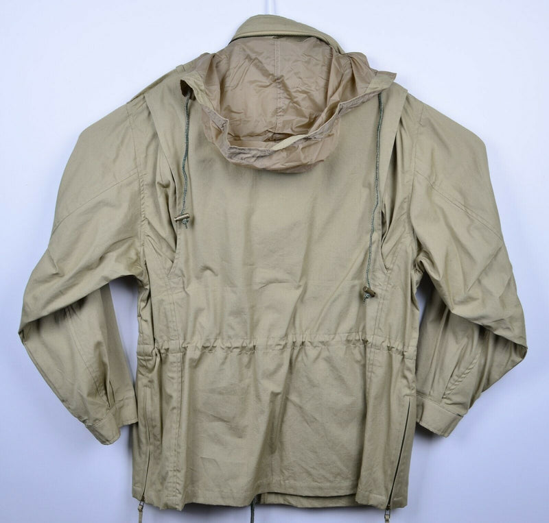 Vintage Willis & Geiger Men's Large Bush Poplin Safari Hunting Zip Hooded Jacket