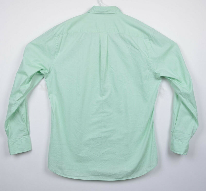 J.Press Men's XL Solid Mint Green Long Sleeve Casual Button-Down Shirt