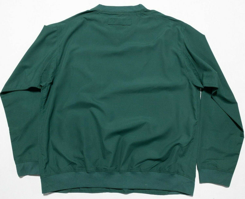 Duluth Trading Jacket Men's XLT (XL Tall) Solid Green V-Neck Windbreaker