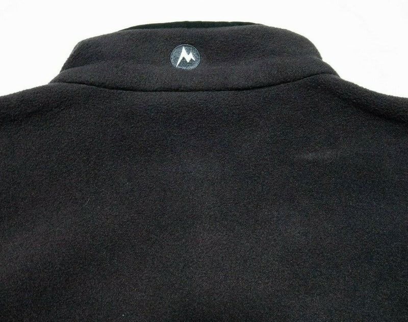 Marmot Fleece Jacket Solid Black Full Zip Liner Zipped Pockets Men's 2XL