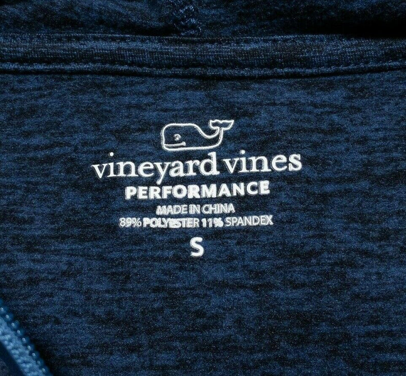 Vineyard Vines Performance 1/4 Zip Hooded Sun Shirt Wicking Blue Women's Small