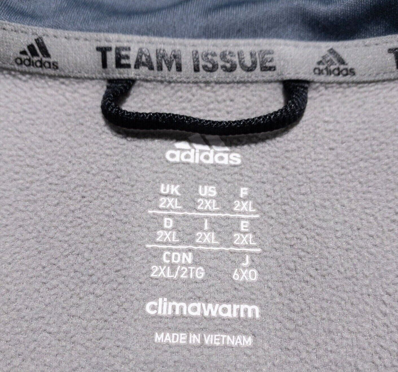 Cleveland Cavaliers Jacket Men's 2XL Adidas Team Issue 1/4 Zip Pullover Gray NBA