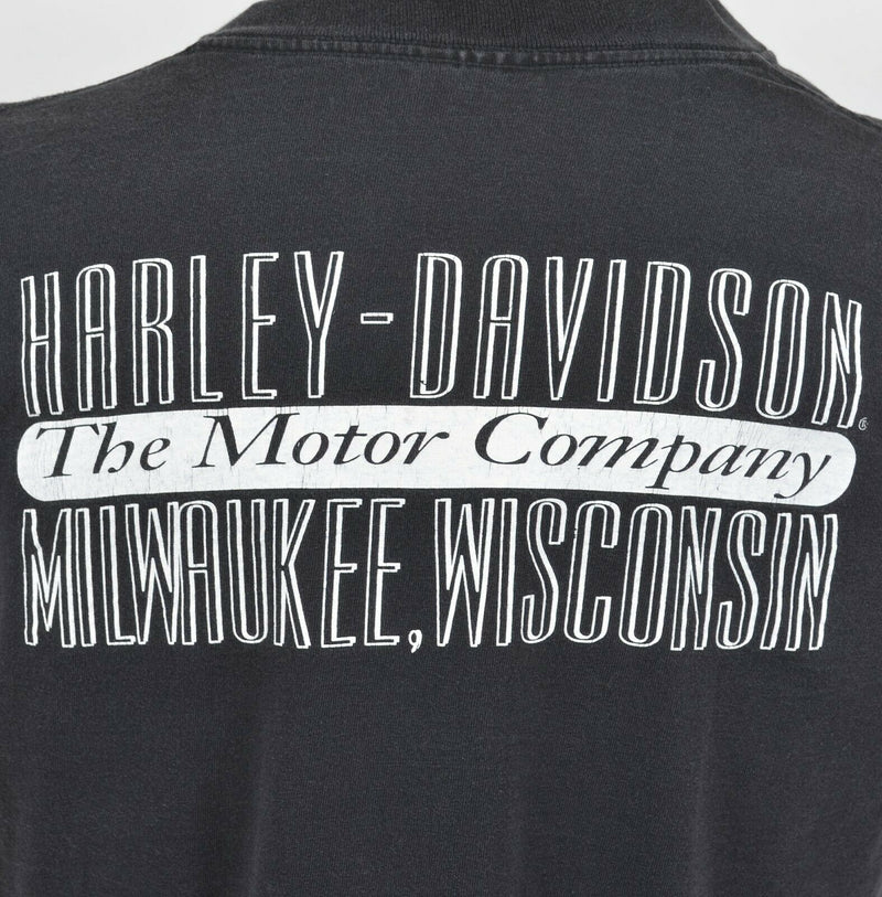 Vintage 1994 Harley-Davidson Men's Sz Large Rock & Roll Neon Biker T-Shirt