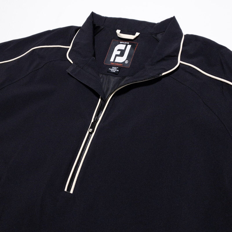 FootJoy DryJoys Tour Jacket Men's XL Golf Half-Zip Pullover Windshirt Black