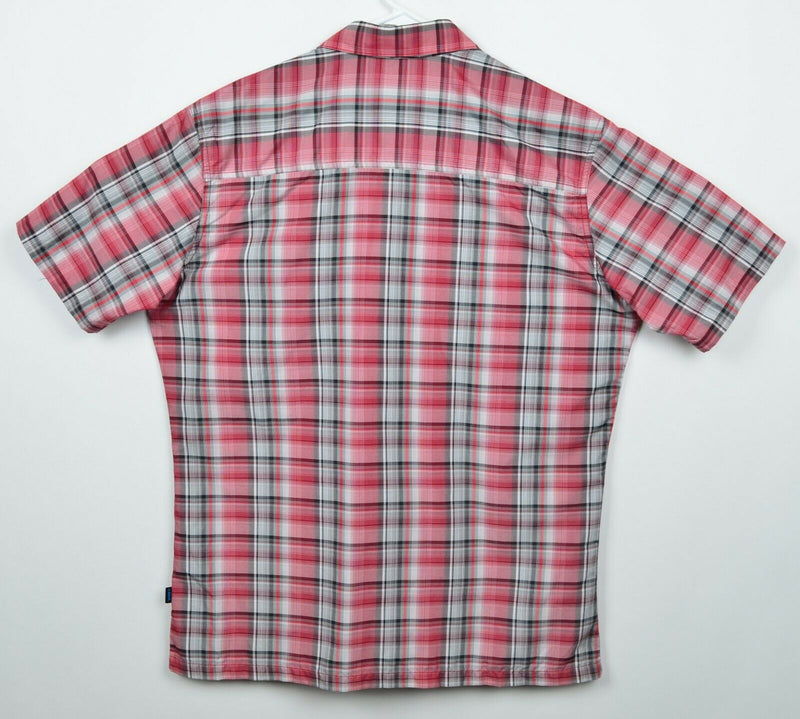 Kuhl Men's Sz Medium Eluxur Ionik Red Plaid Short Sleeve Hiking Outdoors Shirt