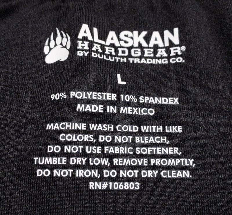 Alaskan Hardgear 1/4 Zip Men's Large Duluth Trading Pullover Jacket Black Gray