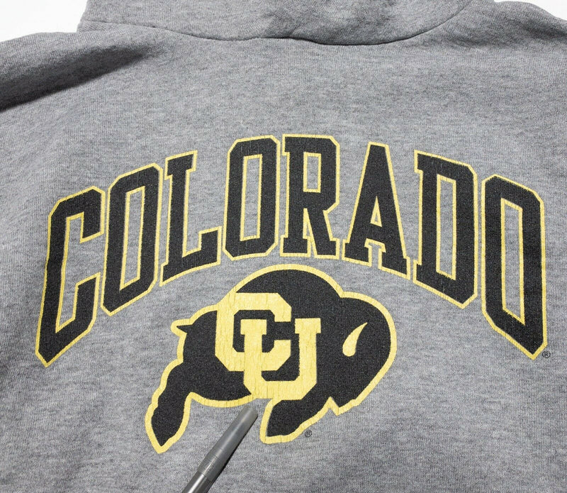 Colorado Boulder Buffalos Russell Athletic Hoodie Vintage 90s Gray Adult Small