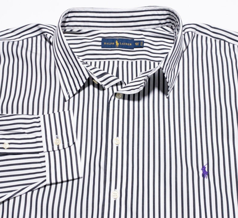 Polo Ralph Lauren Shirt 4XLT Tall Men's Long Sleeve Button-Down Black Striped