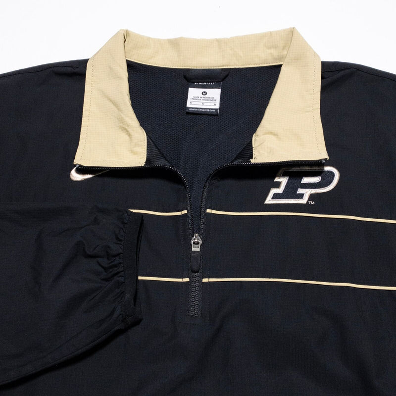 Purdue Boilermakers Nike Jacket Men's Medium Pullover Ripstop Black Storm-Fit