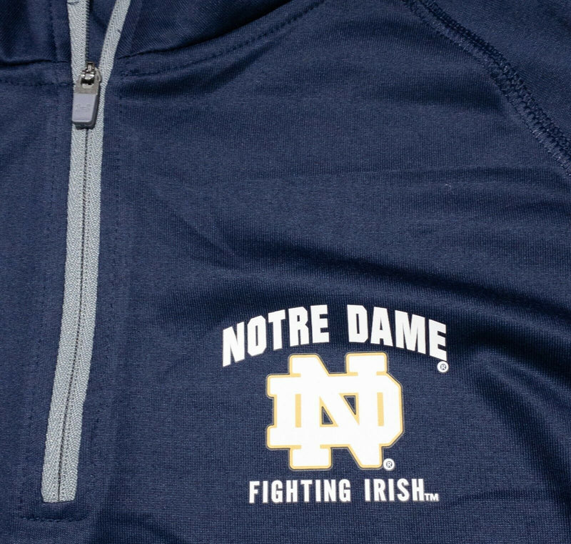 Notre Dame Fightin' Irish Under Armour HeatGear 1/4 Zip Blue Top Men's XL Loose