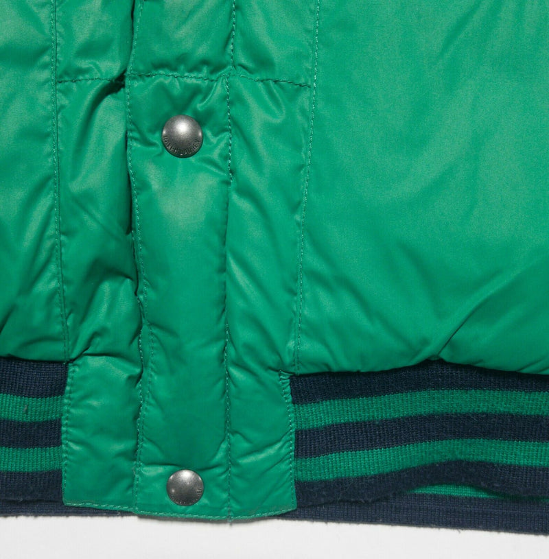 Polo Ralph Lauren Boy's XL (18-20) Down Reversible Green Blue Bubble Puffer Vest