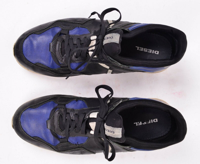 Diesel Men's US 10.5 S-Furyy Lace Up Fashion Black Blue Sneaker Y01462