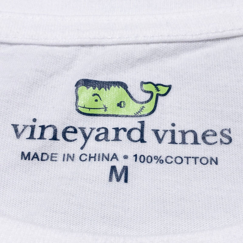Vineyard Vines Frankenstein T-Shirt Men's Medium Happy Halloween Whale White