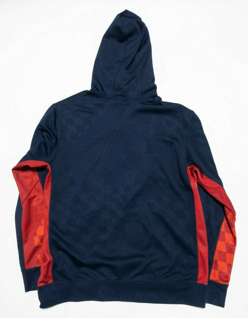 USA Lacrosse Nike Dri-Fit Pullover Hoodie Navy Blue Red Team USA Men's Large