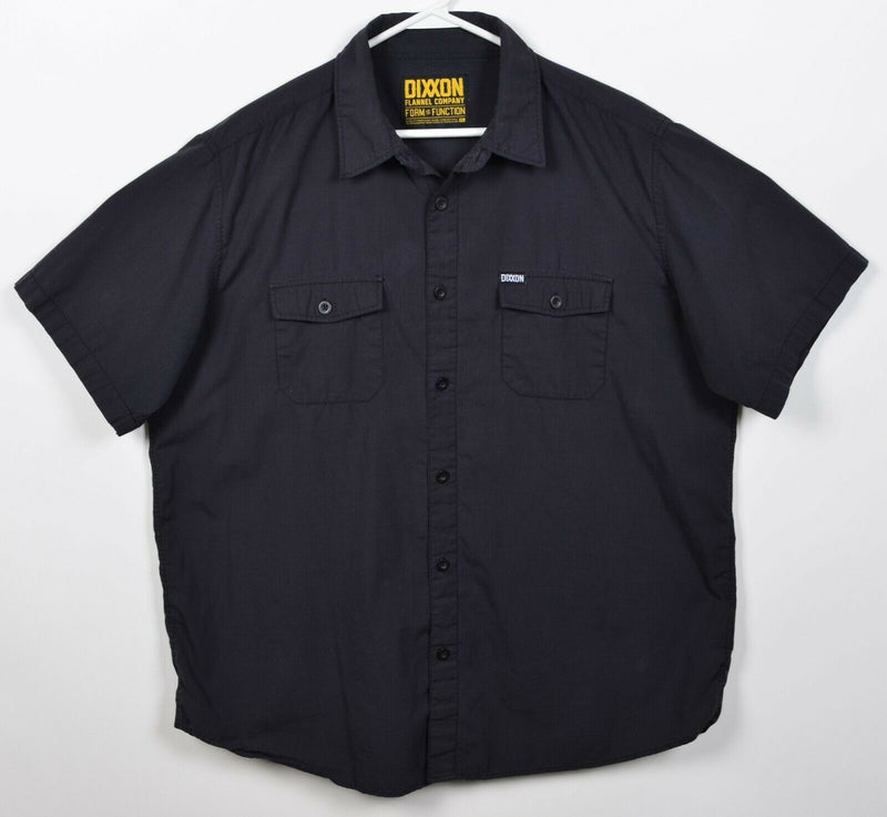 Dixxon Flannel Co. Men's XL Solid Black D-Tech Blend S/S Button-Front Shirt