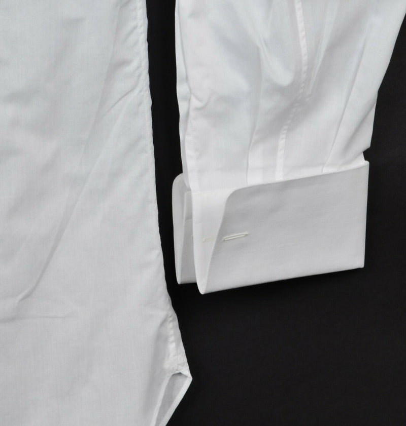 Brioni Men's 16R Tuxedo White French Cuff Wing Tip Collar Formal Dress Shirt