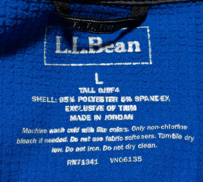 L.L. Bean Jacket Men's LT (Large Tall) 1/4 Zip Thermal Lined Blue Gray