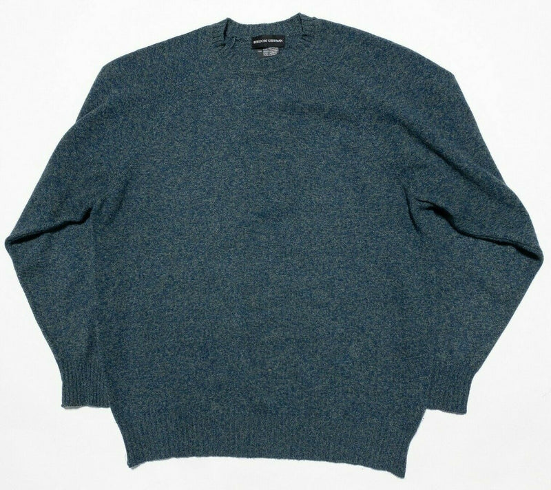 Bergdorf Goodman Men's Large? 100% Cashmere Scotland Green/Blue Knit Sweater