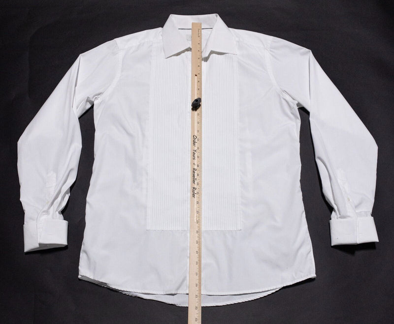 Eton Tuxedo Shirt Men's 16.5/42 Contemporary Ruffle French Cuff White Formal