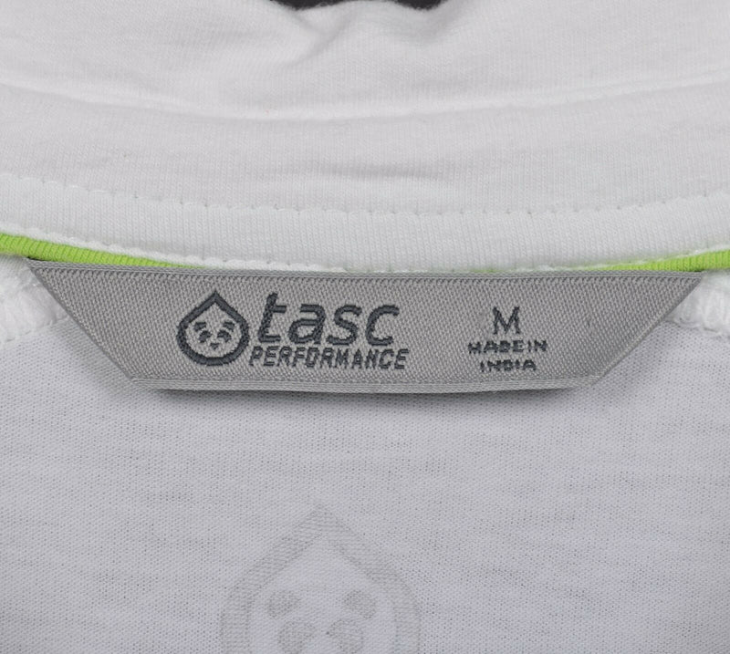 Tasc Performance Men's Sz Medium Solid White Short Sleeve Polo Shirt