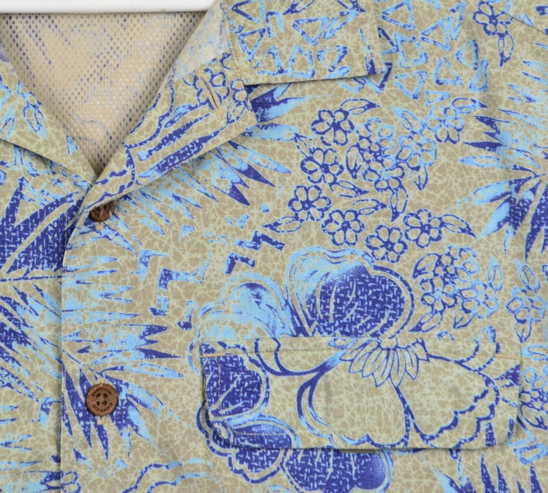 ExOfficio Buzz Off Men's Large Vented Insect Shield Floral Hawaiian Fish Shirt