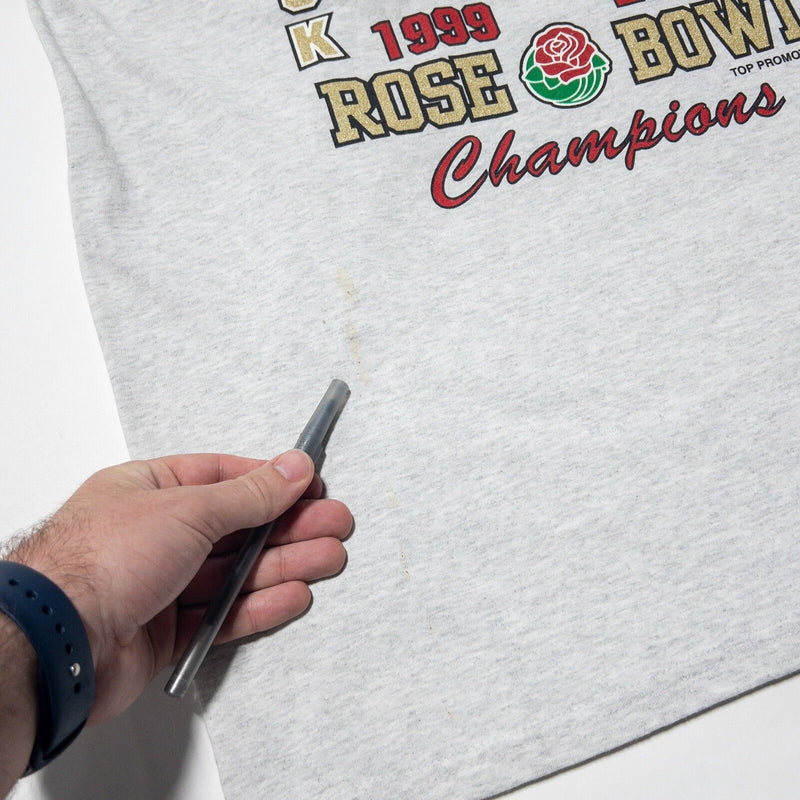 Wisconsin Badgers Rose Bowl T-Shirt XL Men's Vintage 90s Back to Back Champions