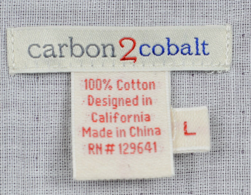 Carbon 2 Cobalt Men's Sz Large Purple Button-Front Short Sleeve Shirt