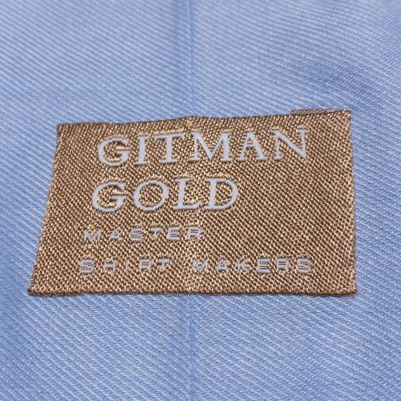 Gitman Bros. Vintage Shirt Men's 18.5-34 Light Blue USA Gitman Gold Classic