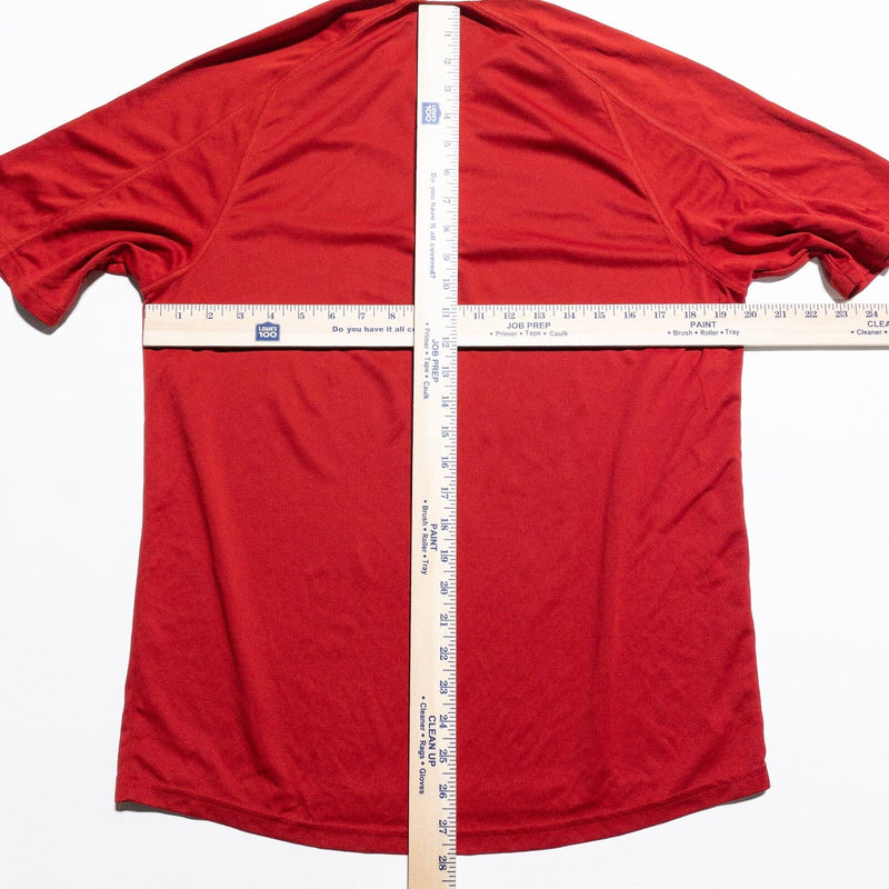 Miami University Ohio RedHawks Polo Shirt Men's Medium Adidas Team Issue Red