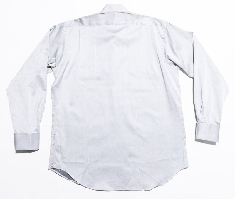 Ike Behar Tuxedo Shirt Men's 16-35 (XL) Martini Glass Drink Pattern Gray Vintage