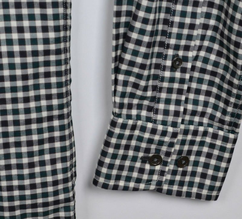Rodd & Gunn Men's Medium Original Fit Green Black Plaid Check Long Sleeve Shirt
