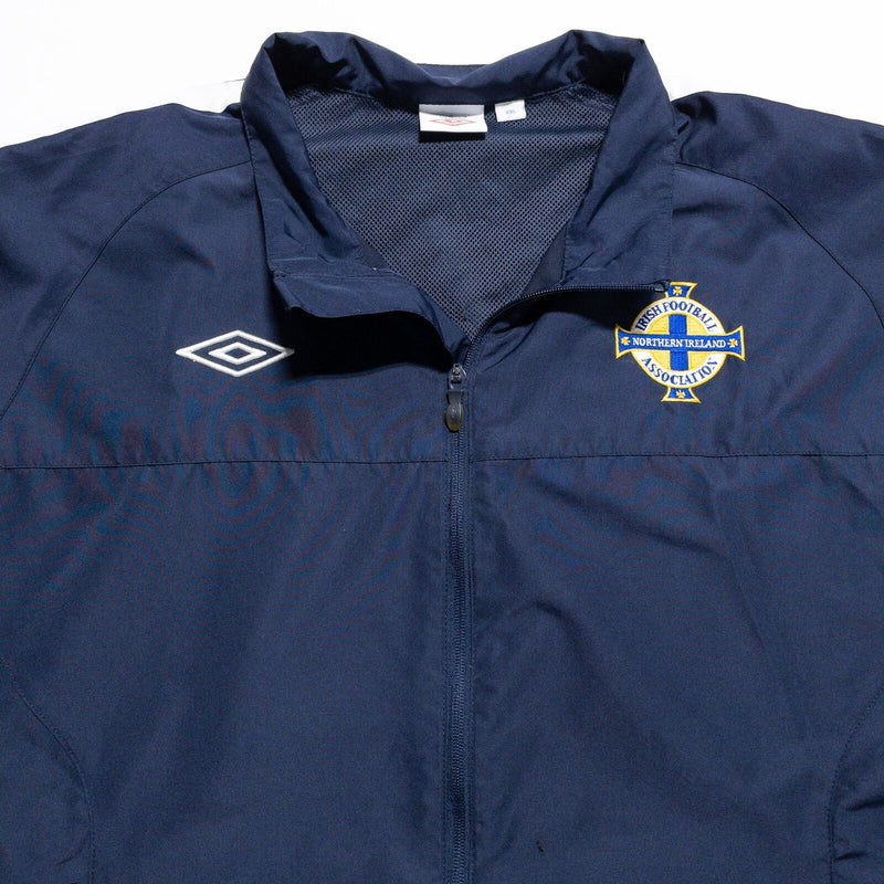 Northern Ireland Umbro Jacket Men's 2XL Football Association Warm-Up Navy Blue