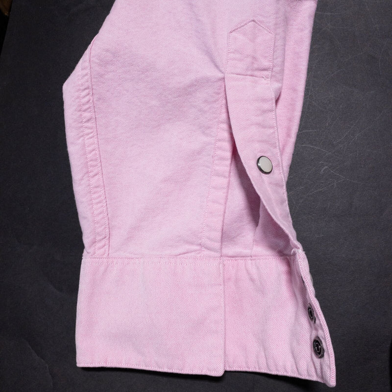 Polo Ralph Lauren Pearl Snap Western Shirt Men's 2XL Light Pink Long Sleeve