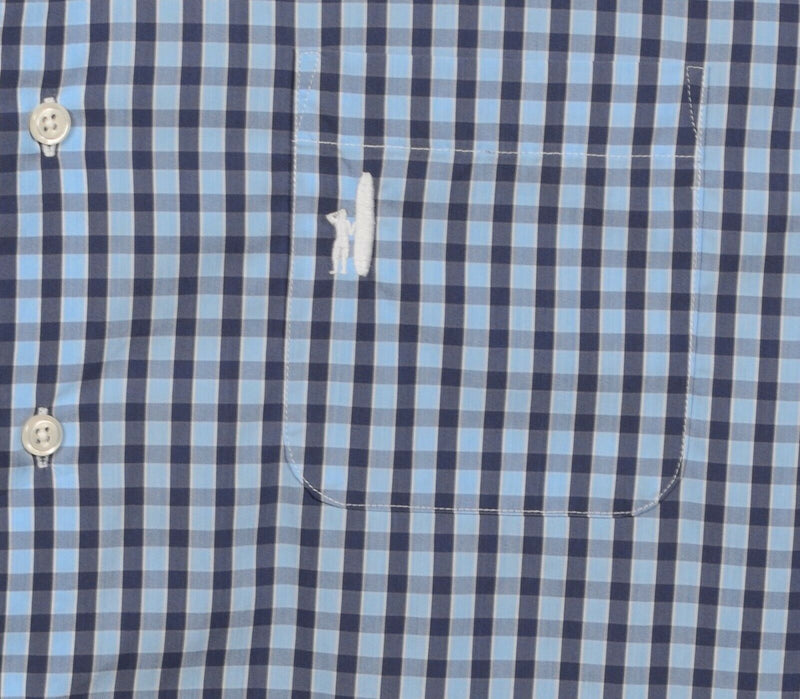Johnnie-O Prep-Formance Men's Large Blue Bamboo Nylon Wicking Button-Down Shirt