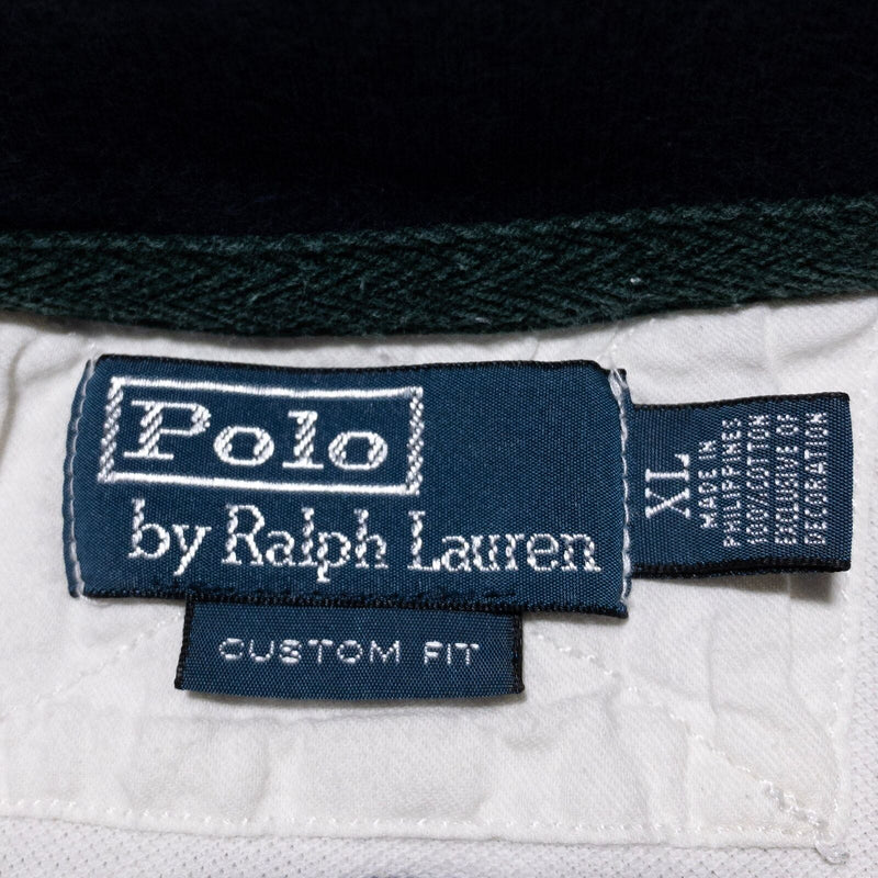 Polo Ralph Lauren Big Pony Polo Men's XL White Embroidered Crest Preppy