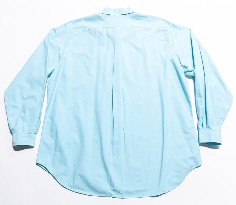 Polo Ralph Lauren 2XLT Men's Shirt Button-Down Light Aqua Blue Long Sleeve