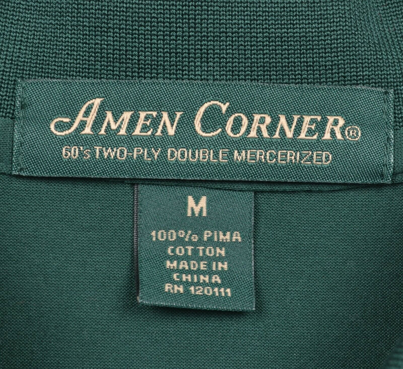 Amen Corner Men's Medium Masters Golf Dark Green Augusta National Polo Shirt