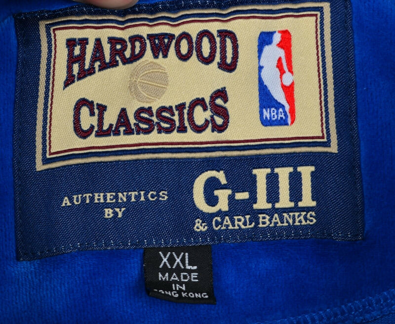 Vtg Philadelphia 76ers Men's 2XL Full Zip Velour Hardwood Classics Track Jacket