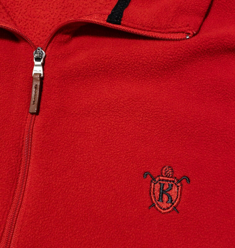 RLX Ralph Lauren 1/4 Zip Fleece Jacket Golf Solid Red Pullover Men's XL