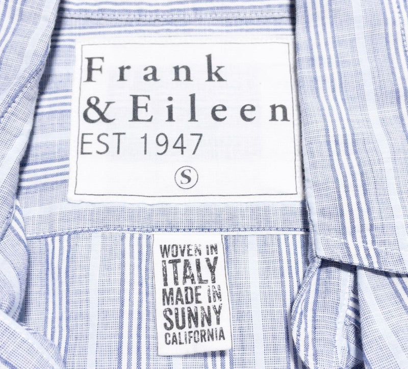 Frank & Eileen Shirt Women's Small Oversized Button-Up Blue Stripe Eileen Style
