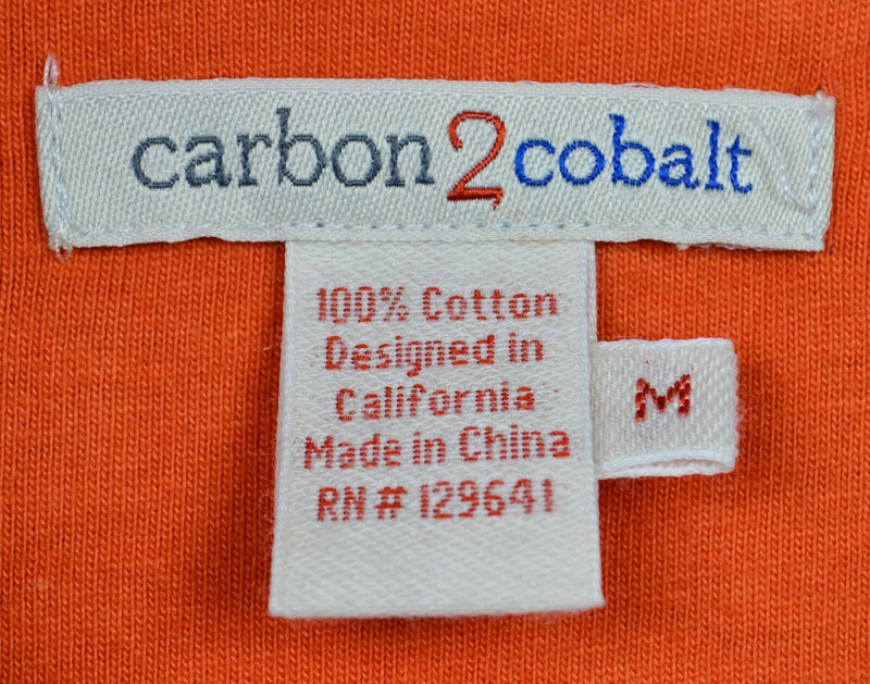 Carbon 2 Cobalt Men's Medium Gray Orange Double-Shirt Polo Shirt