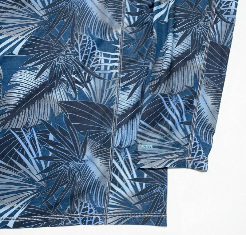 Tommy Bahama Island Active Sun Shirt Men's 2XLT (2XL Tall) Floral Blue Sun Shirt