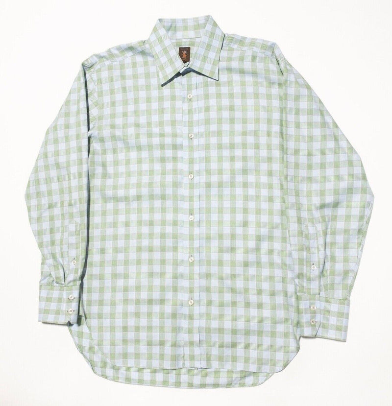 Robert Talbott Chelsea Shirt Men's 16.5 (Large) Green Check Dress Shirt